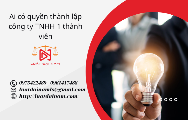 Ai có quyền thành lập công ty TNHH 1 thành viên