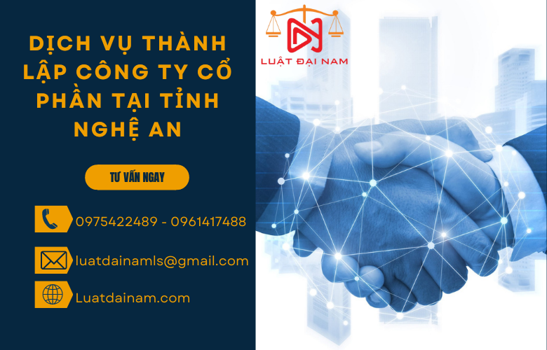 Dịch vụ thành lập công ty cổ phần tại Tỉnh Nghệ An