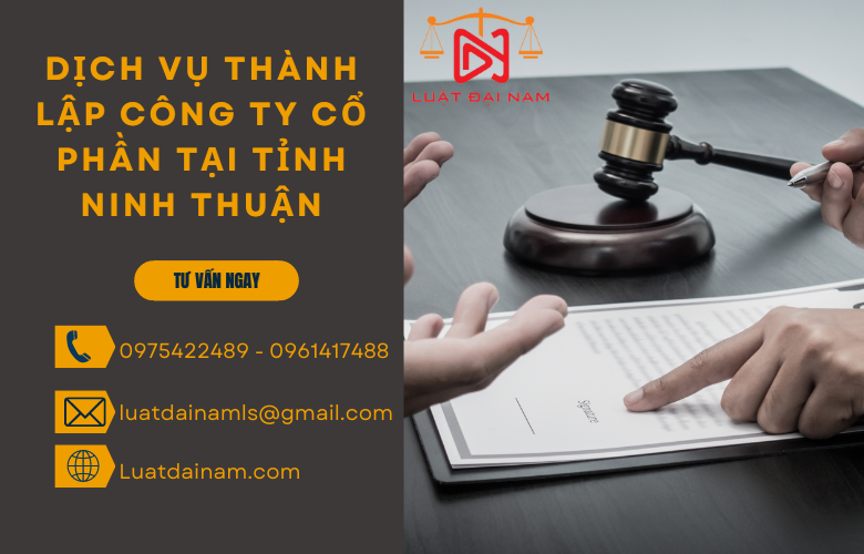 Dịch vụ thành lập công ty cổ phần tại Tỉnh Ninh Thuận