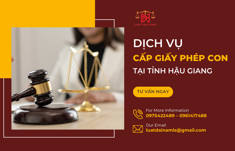 Dịch vụ cấp giấy phép con tại Tỉnh Hậu Giang