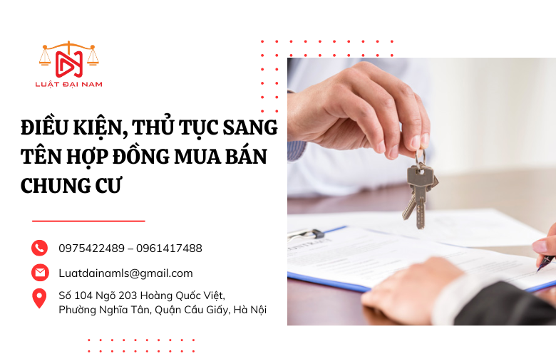 Điều kiện, thủ tục sang tên hợp đồng mua bán chung cư 