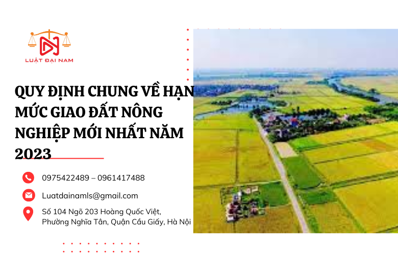 Quy định chung về hạn mức giao đất nông nghiệp mới nhất năm 2023