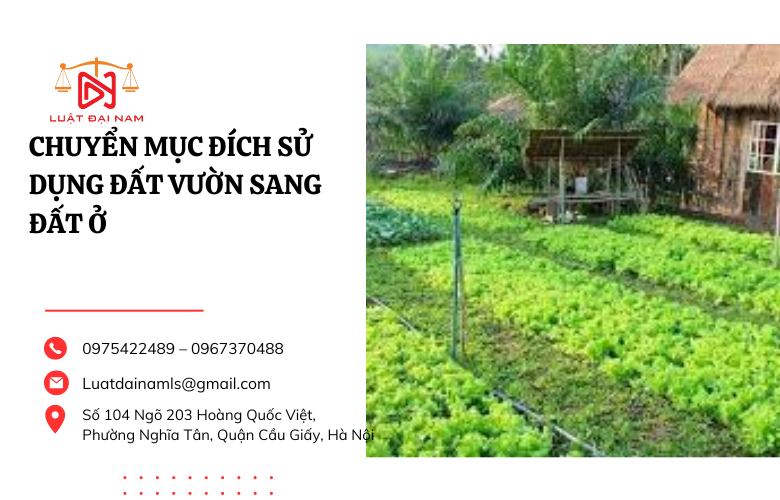 Chuyển mục đích sử dụng đất vườn sang đất ở