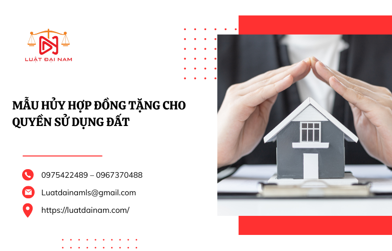 Mẫu hủy hợp đồng tặng cho quyền sử dụng đất