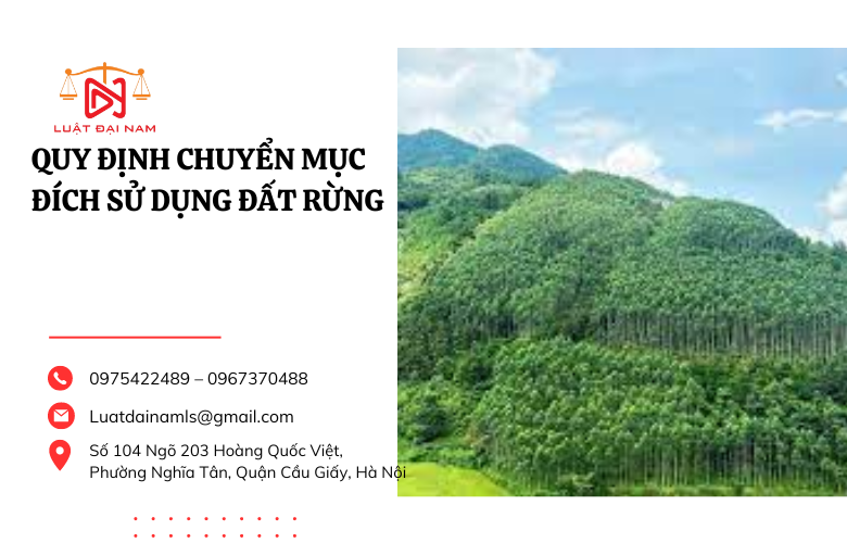 Quy định chuyển mục đích sử dụng đất rừng