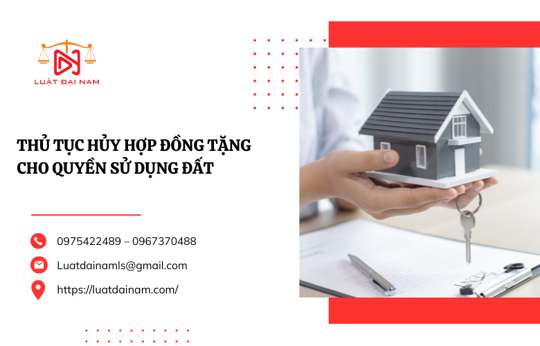 Thủ tục hủy hợp đồng tặng cho quyền sử dụng đất