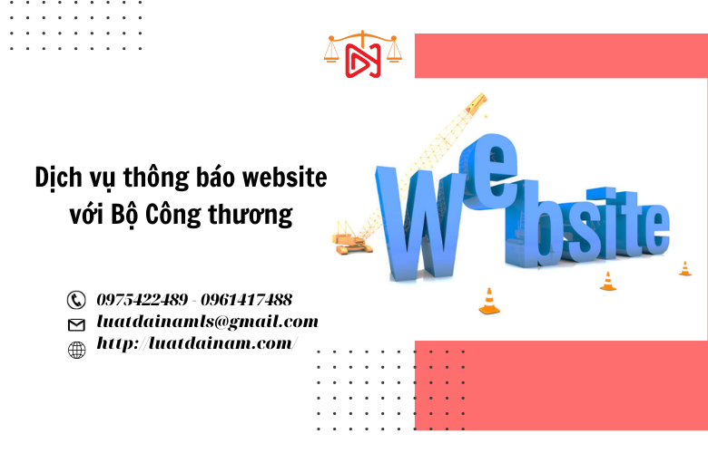 Dịch vụ thông báo website với Bộ Công thương