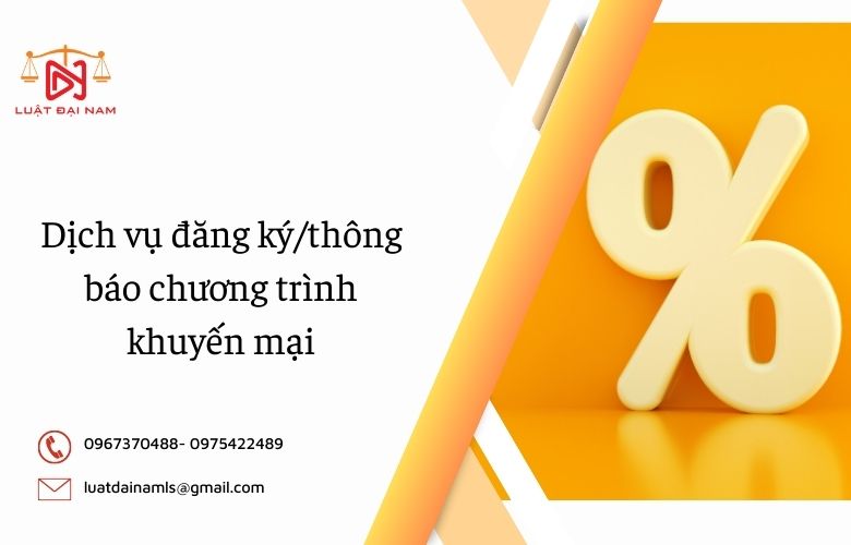 Dịch vụ đăng ký/thông báo chương trình khuyến mại