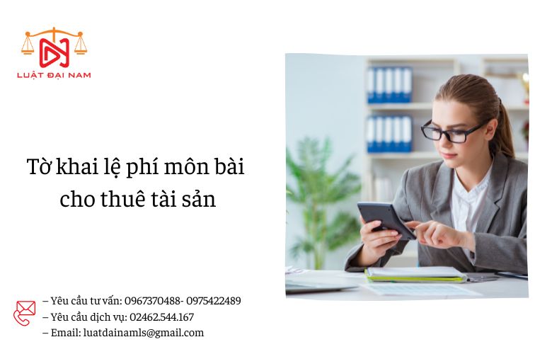 tờ khai lệ phí môn bài cho thuê tài sản