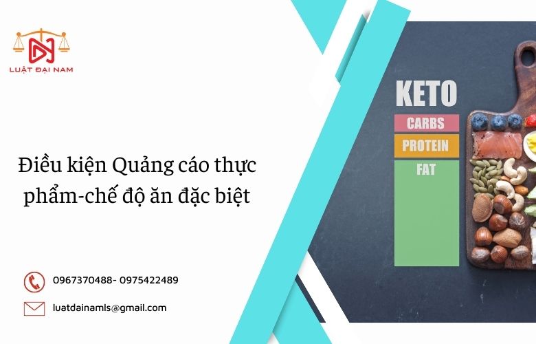 Điều kiện Quảng cáo thực phẩm-chế độ ăn đặc biệt