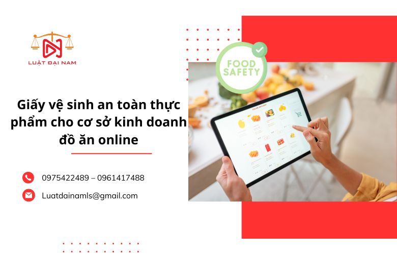 Giấy vệ sinh an toàn thực phẩm cho cơ sở kinh doanh đồ ăn online