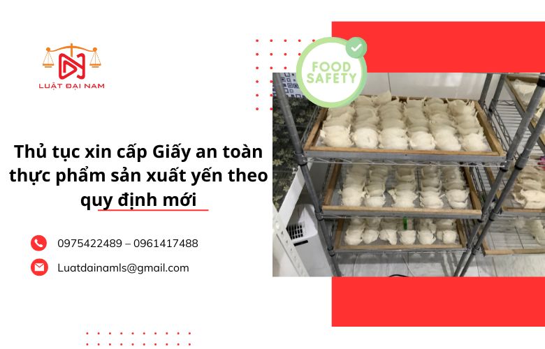 Giấy an toàn thực phẩm sản xuất yến