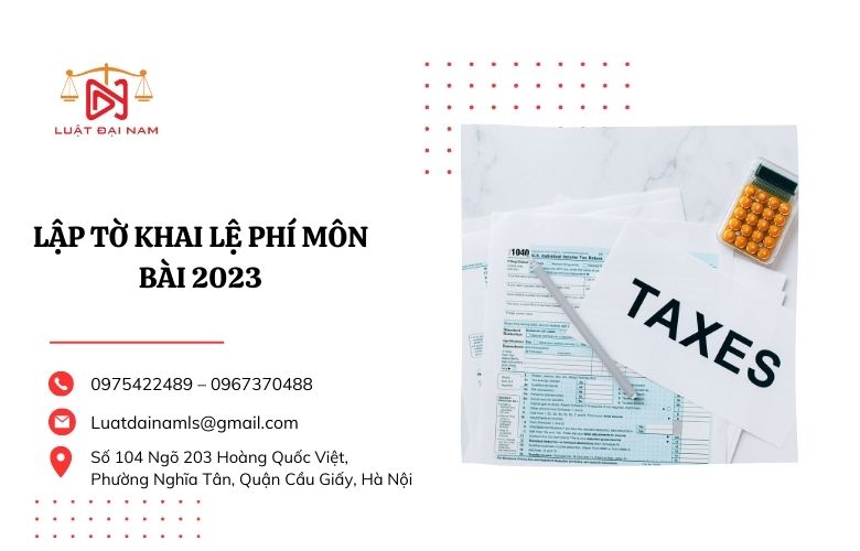 lập tờ khai lệ phí môn bài 2023