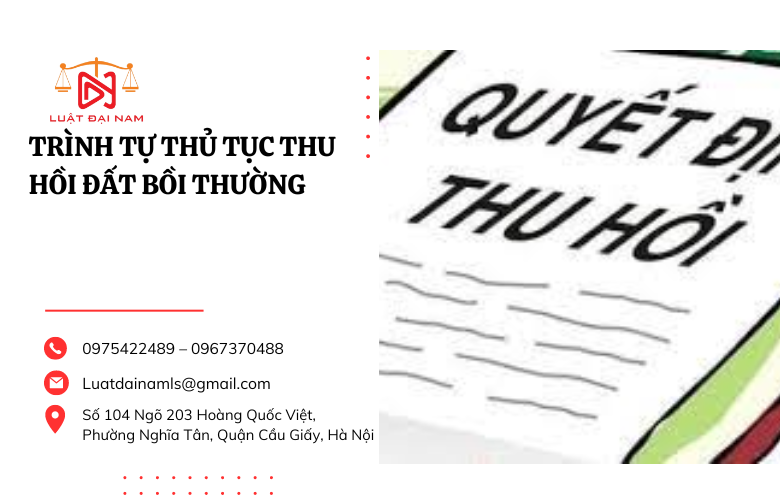 Trình tự thủ tục thu hồi đất bồi thường