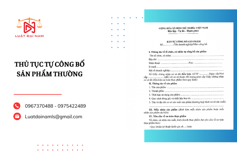 Thủ tục tự công bố thực phẩm thường