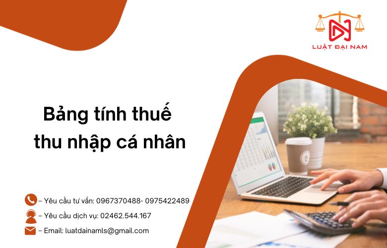 Bảng tính thuế thu nhập cá nhân