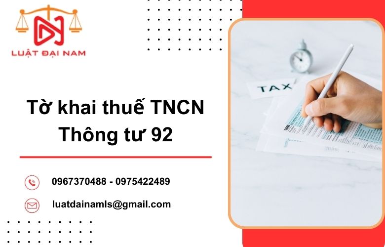 Tờ khai thuế thu nhập cá nhân thông tư 92