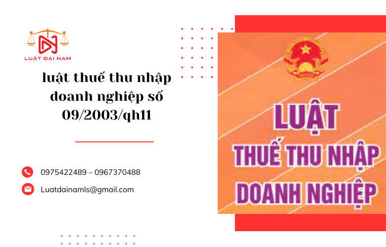 luật thuế thu nhập doanh nghiệp số 092003qh11