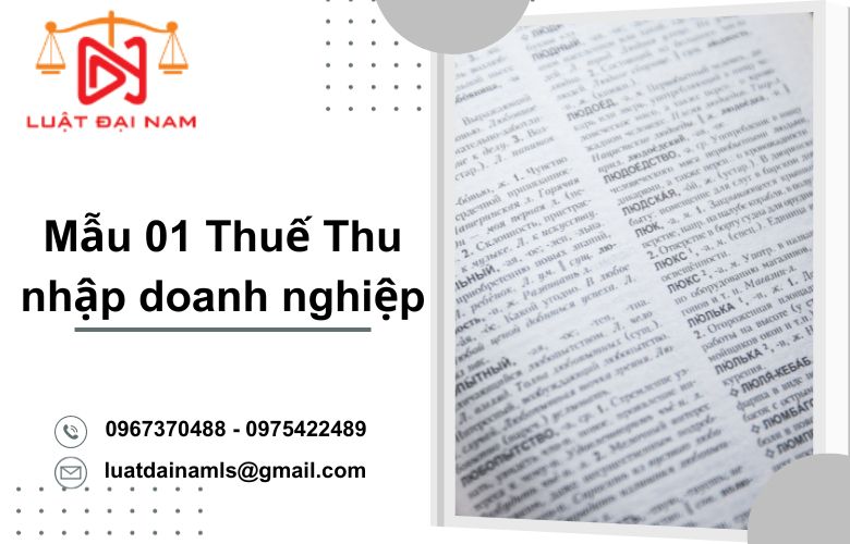 Mẫu 01 Thuế TNDN