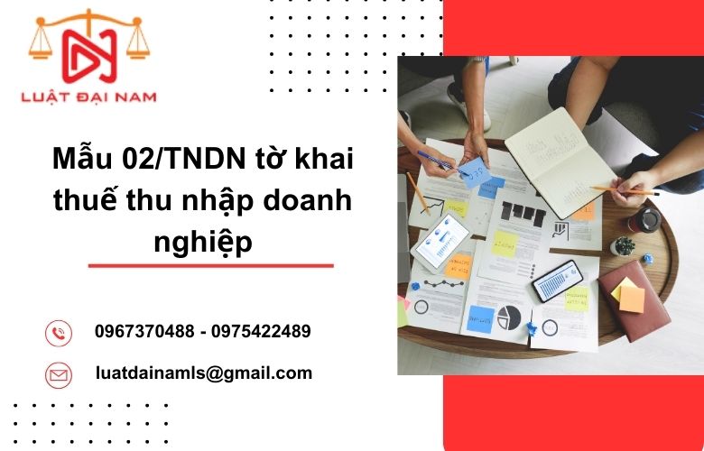 Mẫu 02/TNDN tờ khai thuế TNDN