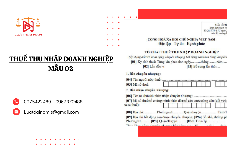 thuế thu nhập doanh nghiệp mẫu 02 