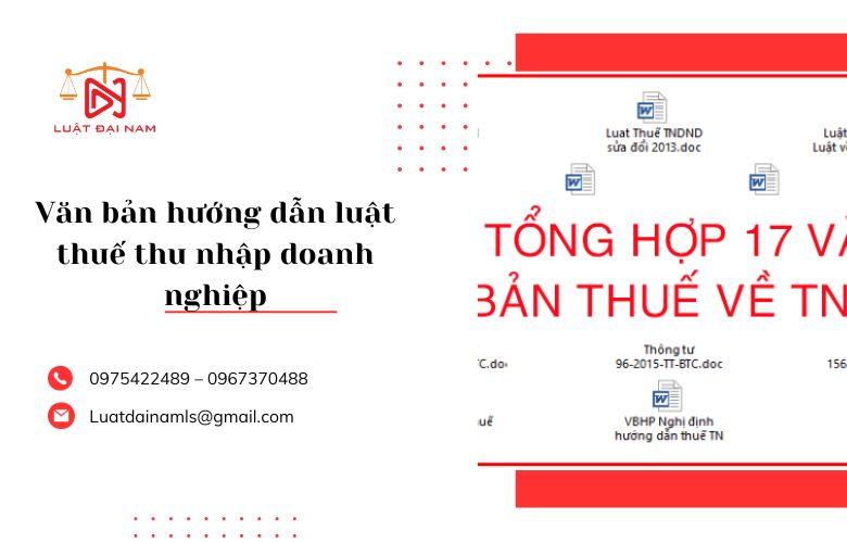 văn bản hướng dẫn luật thuế thu nhập doanh nghiệp