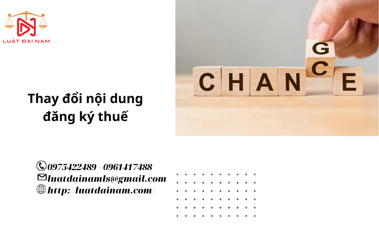 Thay đổi nội dung đăng ký thuế