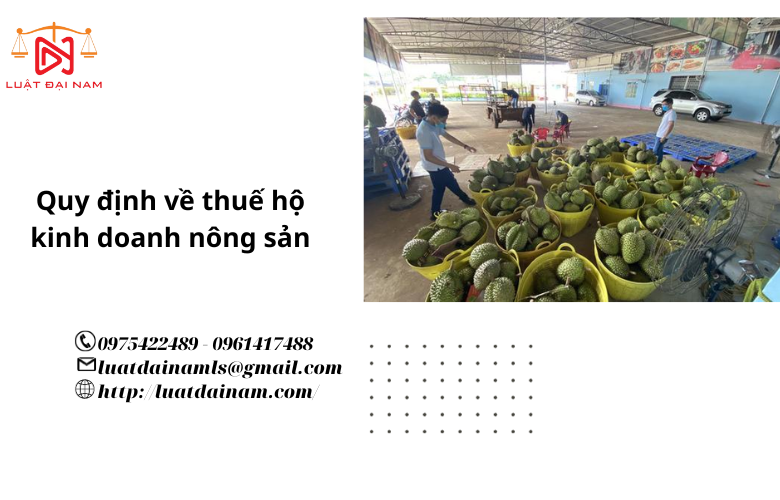 Quy định về thuế hộ kinh doanh nông sản