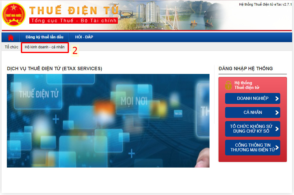 Đăng ký mã số thuế hộ kinh doanh online - 2