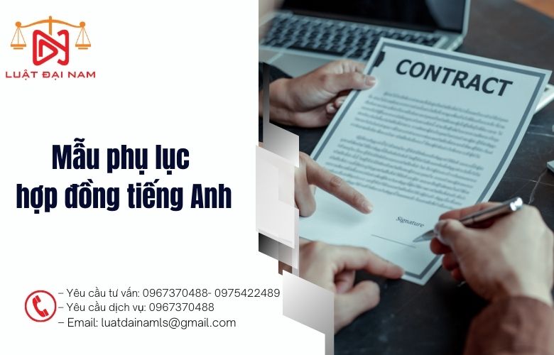 Mẫu phụ lục hợp đồng tiếng Anh