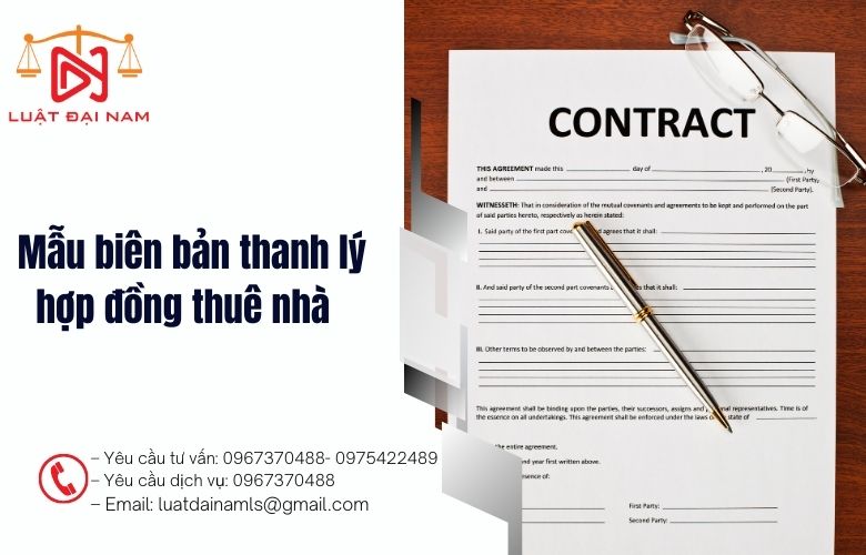 Mẫu biên bản thanh lý hợp đồng thuê nhà