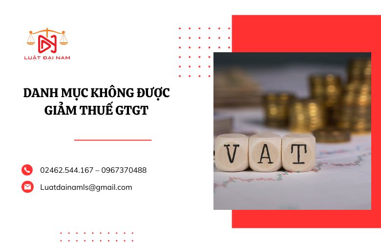 Danh mục không được giảm thuế GTGT