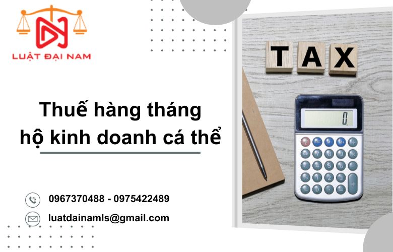 Thuế hàng tháng của hộ kinh doanh cá thể