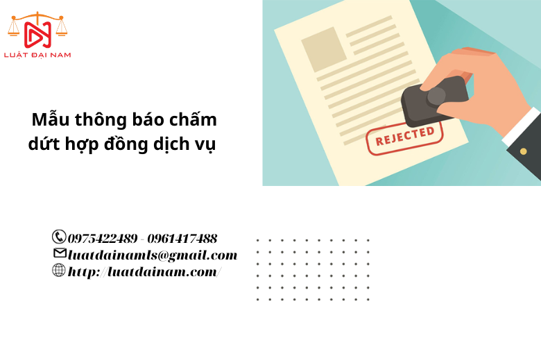 Mẫu thông báo chấm dứt hợp đồng dịch vụ 