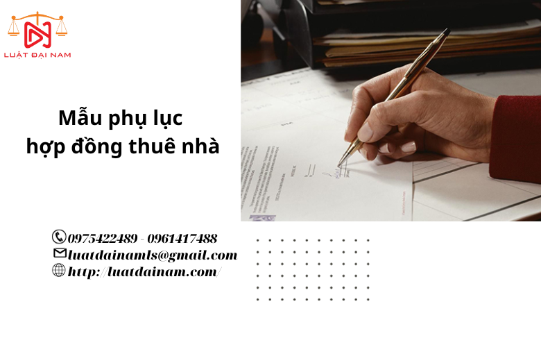 Mẫu phụ lục hợp đồng thuê nhà