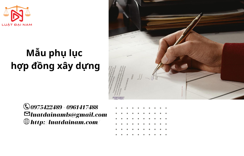 Mẫu phụ lục hợp đồng xây dựng