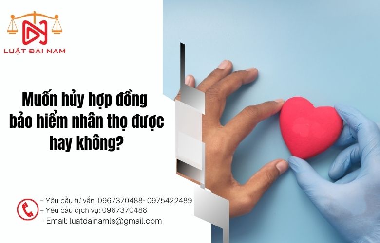 Muốn hủy hợp đồng bảo hiểm nhân thọ được hay không?