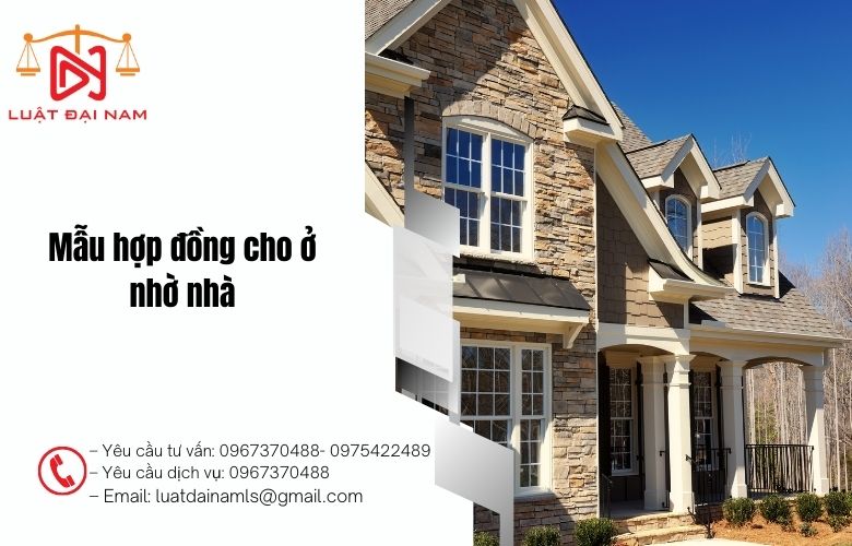 Mẫu hợp đồng cho ở nhờ nhà