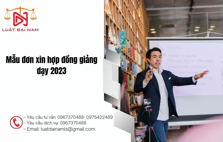 Mẫu đơn xin hợp đồng giảng dạy 2023