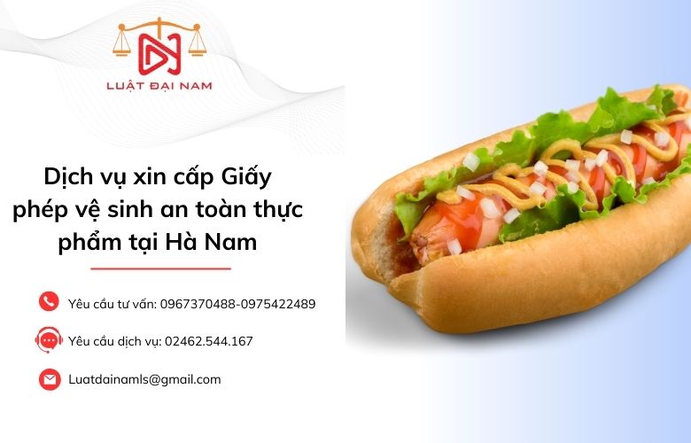 Dịch vụ xin cấp Giấy phép vệ sinh an toàn thực phẩm tại Hà Nam