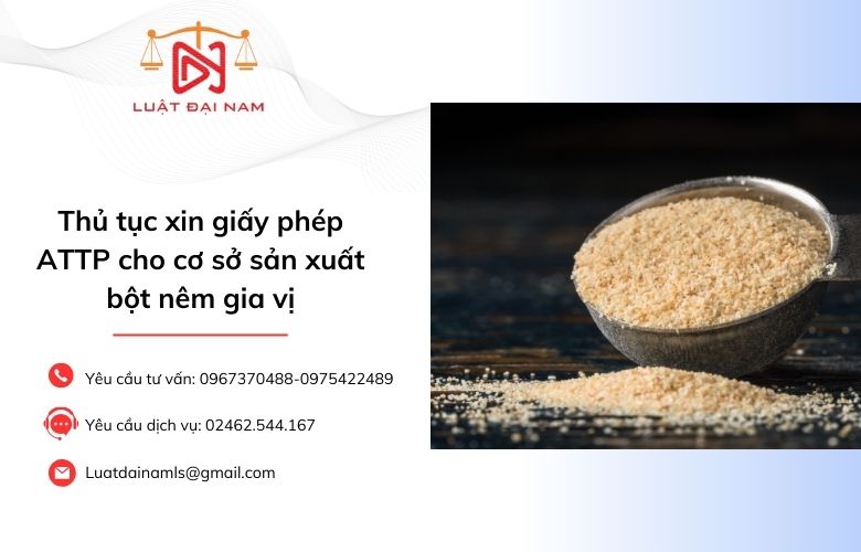 Thủ tục xin giấy phép ATTP cho cơ sở sản xuất bột nêm gia vị