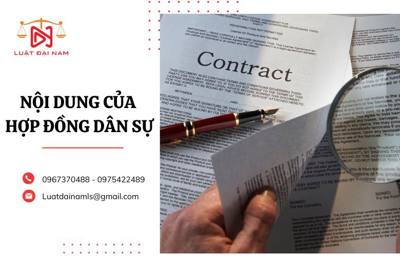 Nội dung của hợp đồng dân sự