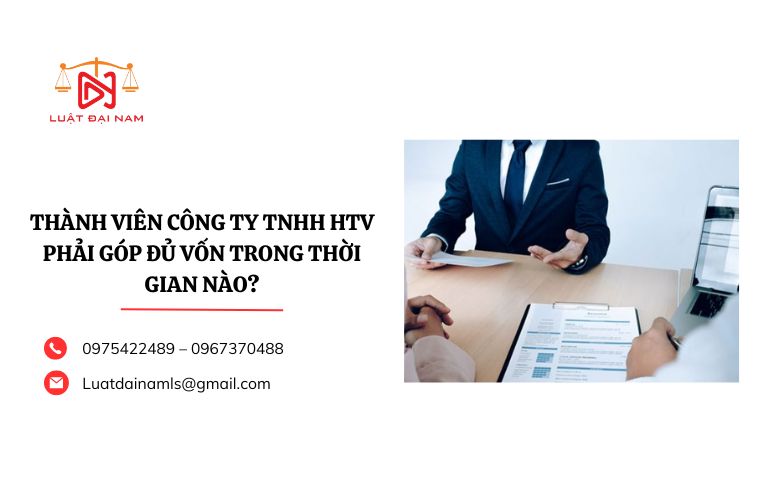 Thành viên công ty TNHH HTV phải góp đủ vốn trong thời gian nào?