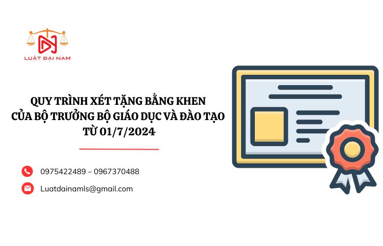 Quy trình xét tặng Bằng khen của Bộ trưởng Bộ Giáo dục và Đào tạo từ 01/7/2024