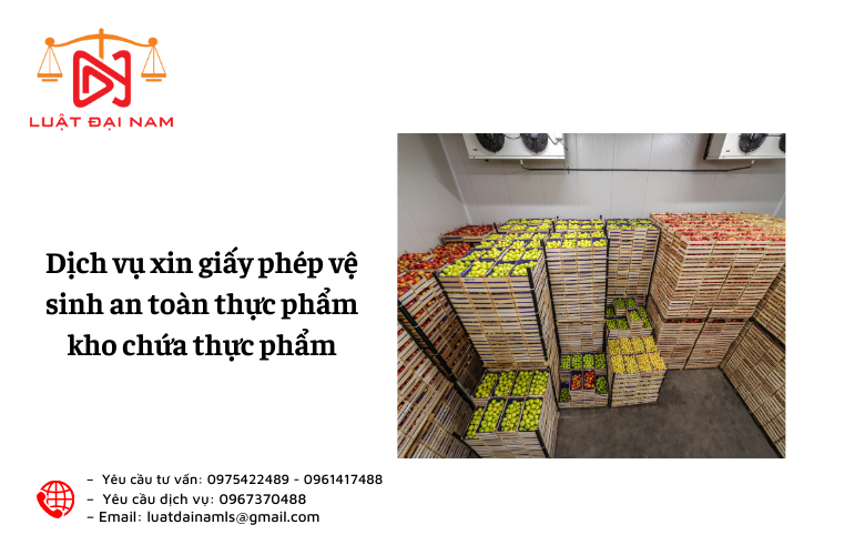 Dịch vụ xin giấy phép vệ sinh an toàn thực phẩm kho chứa thực phẩm