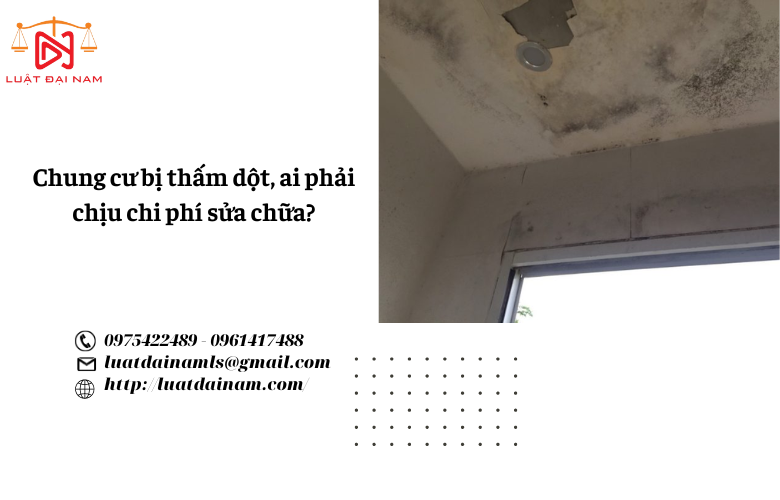 Chung cư bị thấm dột, ai phải chịu chi phí sửa chữa?