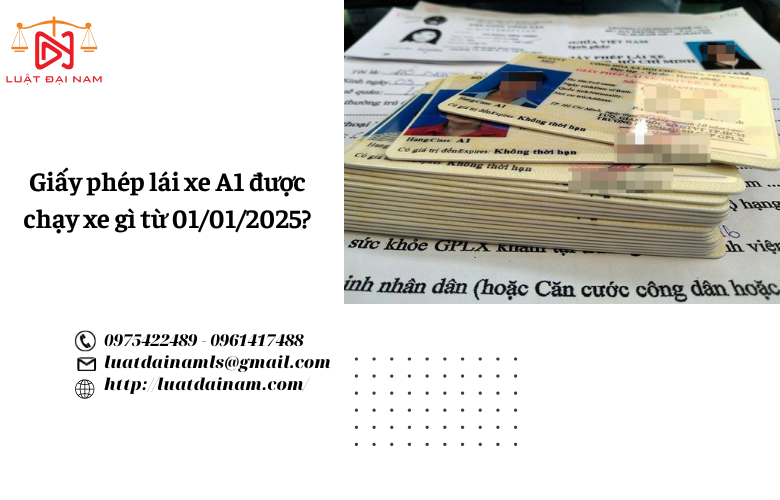 Giấy phép lái xe A1 được chạy xe gì từ 01/01/2025?