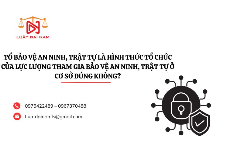 Tổ bảo vệ an ninh, trật tự là hình thức tổ chức của lực lượng tham gia bảo vệ an ninh, trật tự ở cơ sở đúng không?